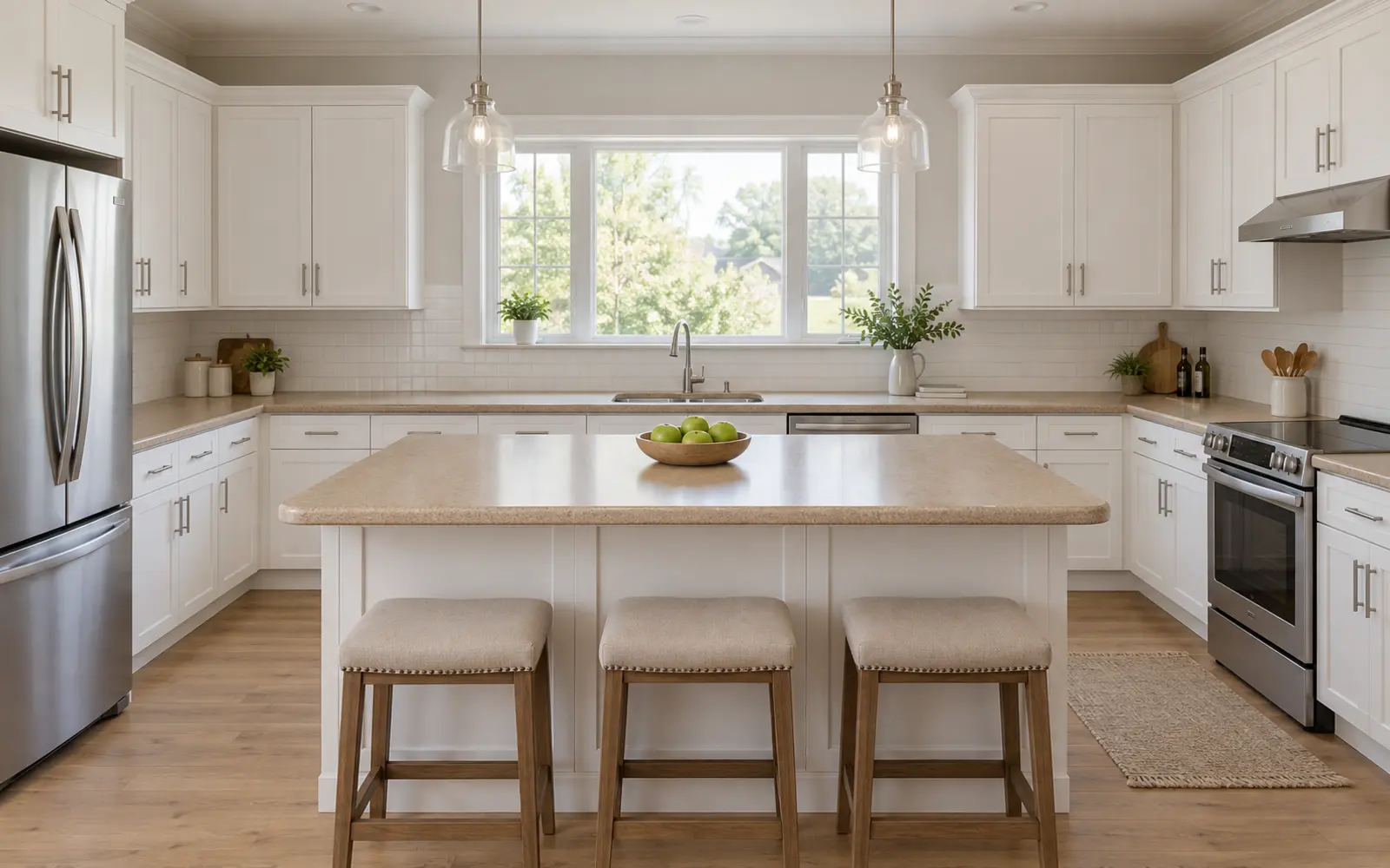 Kitchen prepared for countertop planning